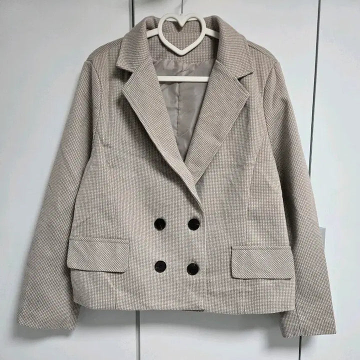 [BUNJANG] Houndstooth Double Button Jacket / 하운드투스 더블 버튼 자켓