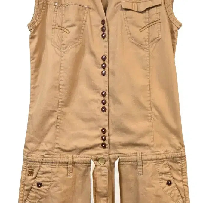 [BUNJANG] G-Star Raw Beige Short Jumpsuit Size S / G-Star Raw 숏 점프수트 베이지(S)