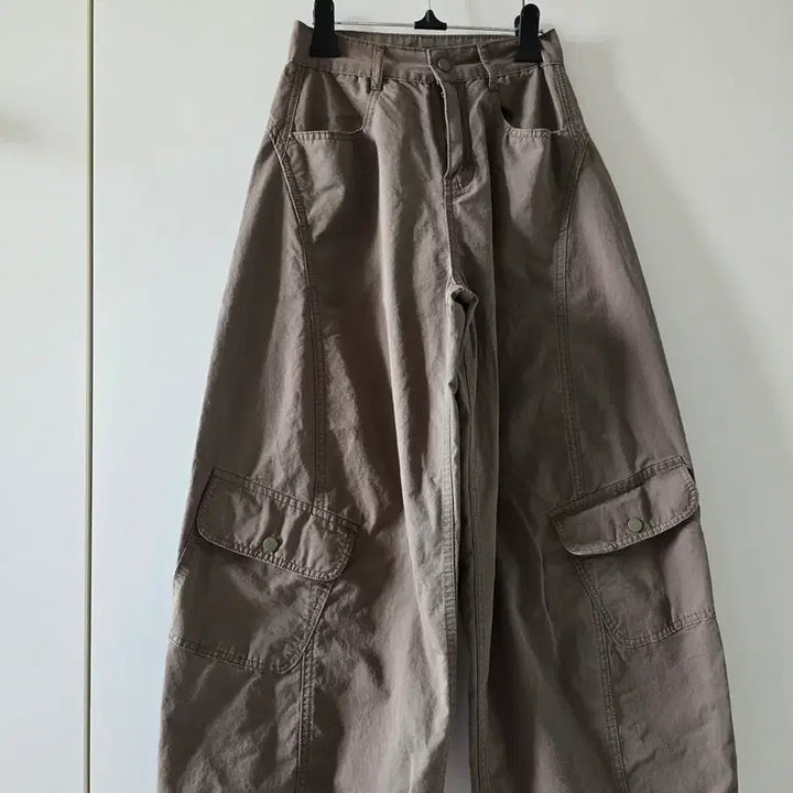 [BUNJANG] Wide Cargo Long Pants - Green (9/10 Length) / 와이드 카고 롱팬츠 그린 원래부터 9부. 스타일