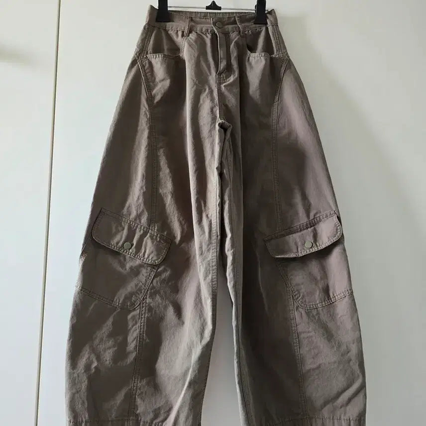 [BUNJANG] Wide Cargo Long Pants - Green (9/10 Length) / 와이드 카고 롱팬츠 그린 원래부터 9부. 스타일