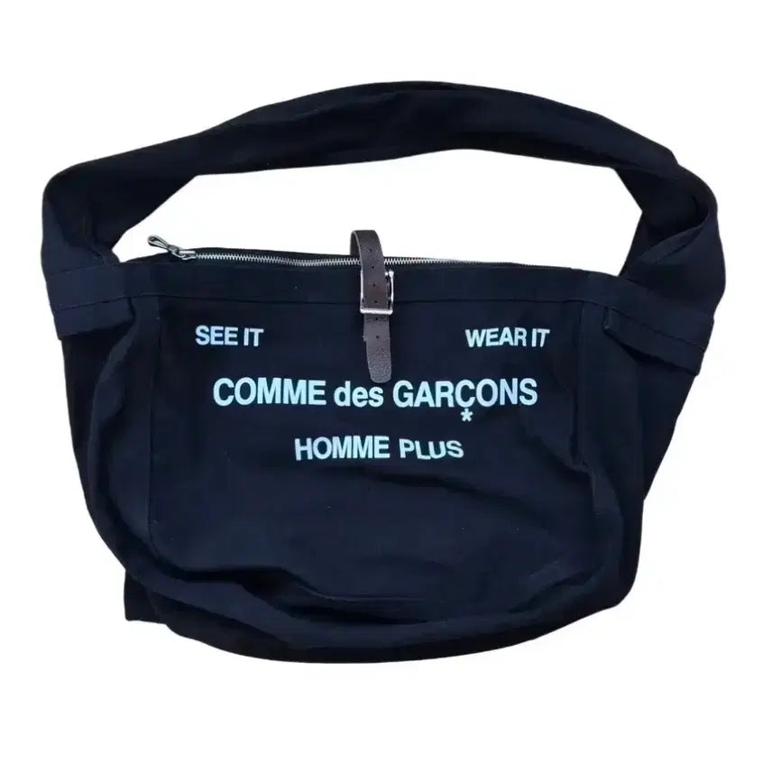 [BUNJANG] Comme des Garçons Homme Plus Black Messenger Bag / 꼼데가르송 옴므플러스 블랙 메신저백