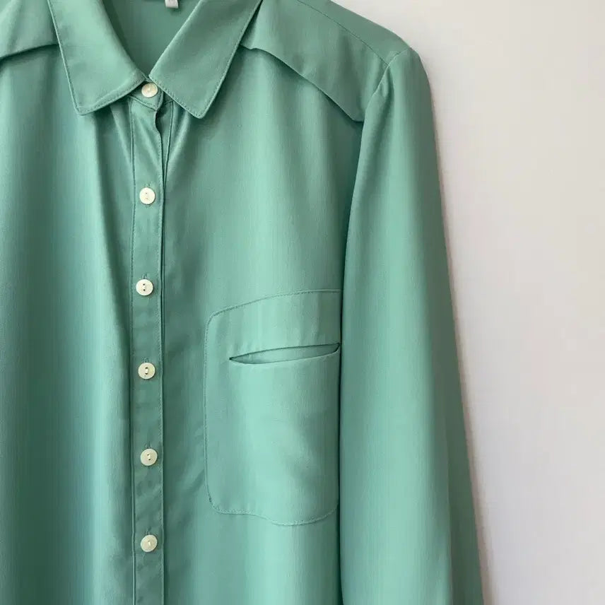 [BUNJANG] BONNIE ALEX Mint Shirt Size 66 / BONNIE ALEX 민트색 셔츠 66