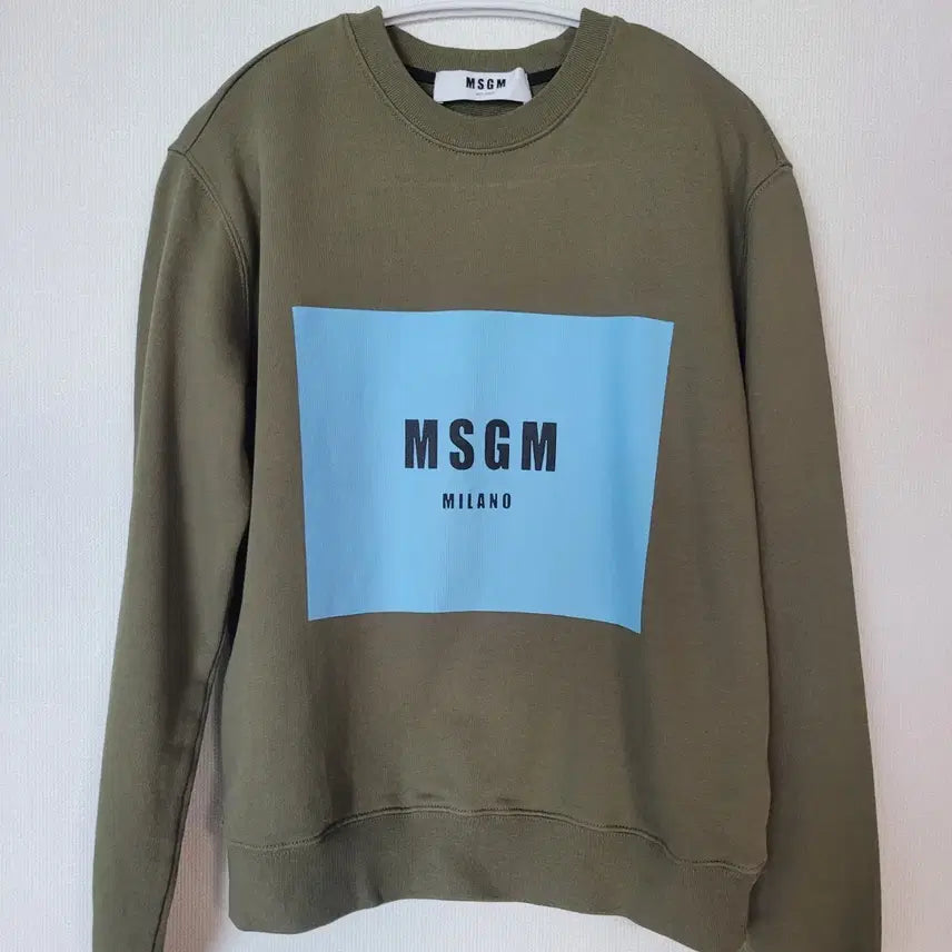 [BUNJANG] MSGM Milano Logo Sweatshirt Khaki M / MSGM 맨투맨 스웻셔츠 카키색 M