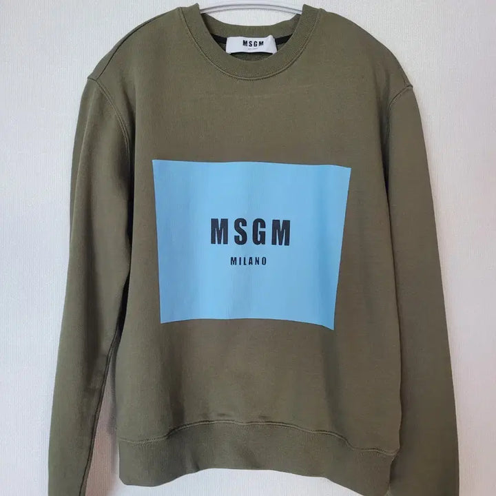 [BUNJANG] MSGM Milano Logo Sweatshirt Khaki M / MSGM 맨투맨 스웻셔츠 카키색 M
