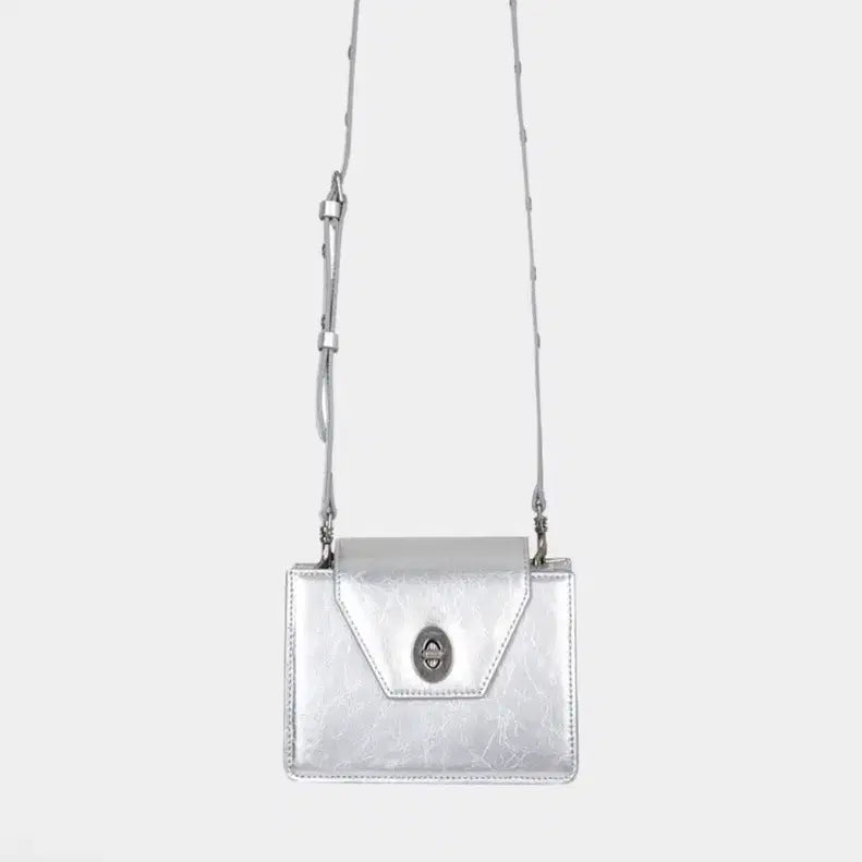 [BUNJANG] Kissing Square Travel Mini Bag Silver / 키시닝 스퀘어 트래블 미니백