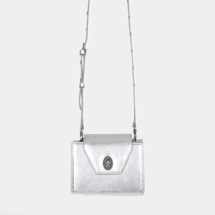 [BUNJANG] Kissing Square Travel Mini Bag Silver / 키시닝 스퀘어 트래블 미니백