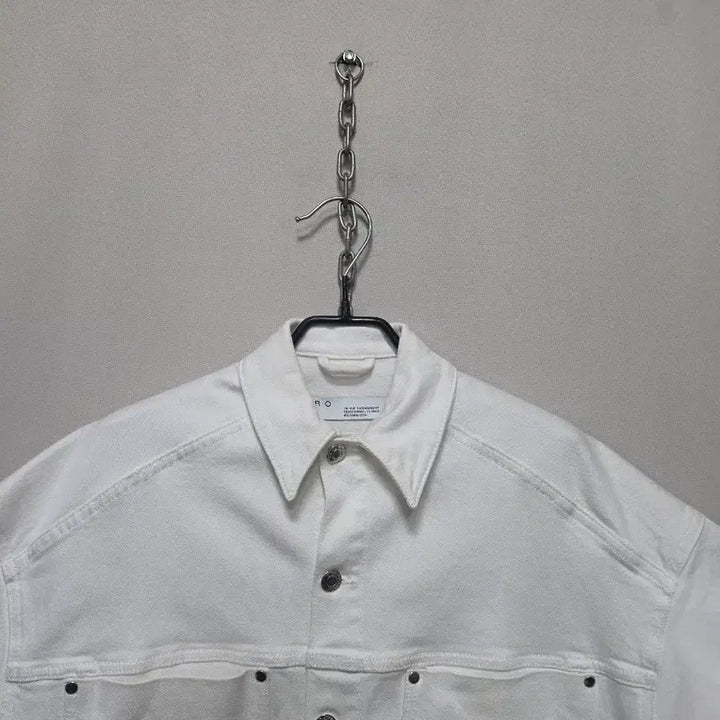 [BUNJANG] IRO White Denim Short-Sleeve Jacket / IRO 화이트 데님 반팔 자켓