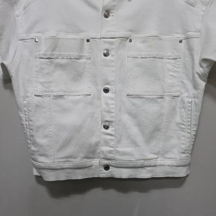 [BUNJANG] IRO White Denim Short-Sleeve Jacket / IRO 화이트 데님 반팔 자켓