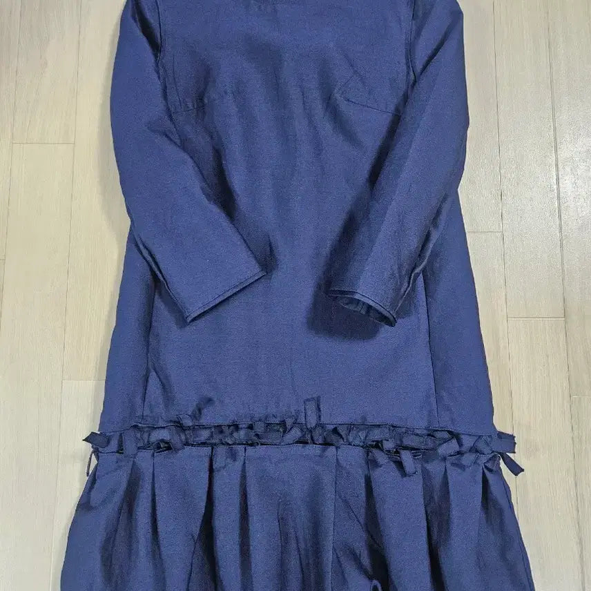 [BUNJANG] MINE Navy Frill Dress / [MINE] 한섬 마인 네이비 프릴 원피스 82