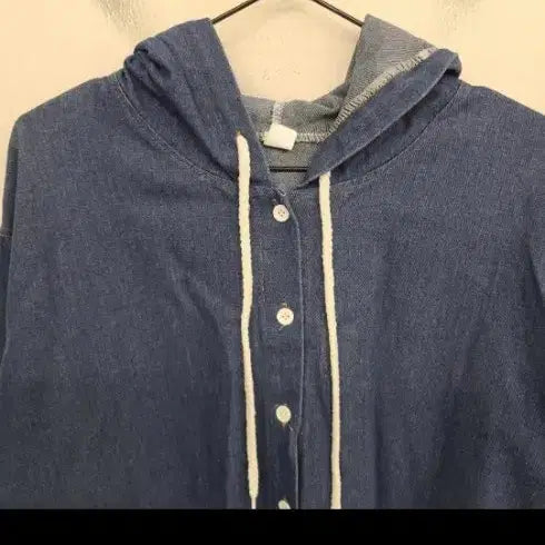[BUNJANG] Hooded Denim Dress Size 77 / 후드 데님 원피스 청원피스 77