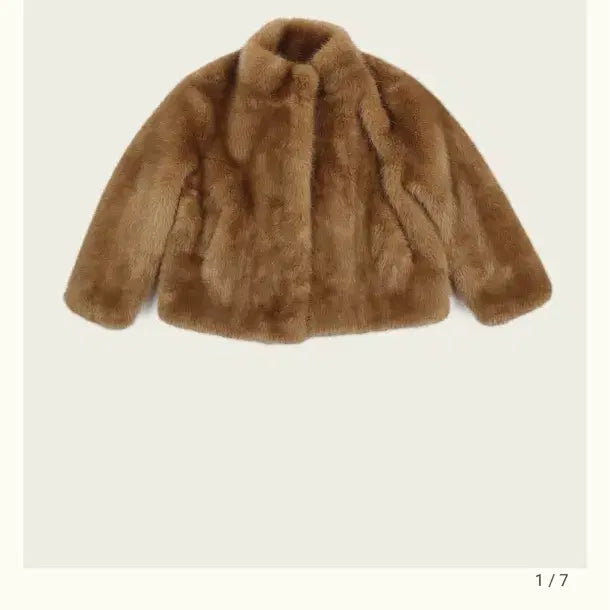 [BUNJANG] Ribbon Light Coco Faux Fur Jacket / 리본빛 코코퍼자켓