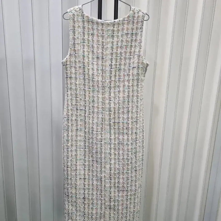 [BUNJANG] Tweed Sleeveless Maxi Dress / 데일리룩 트위드 슬리브리스 원피스