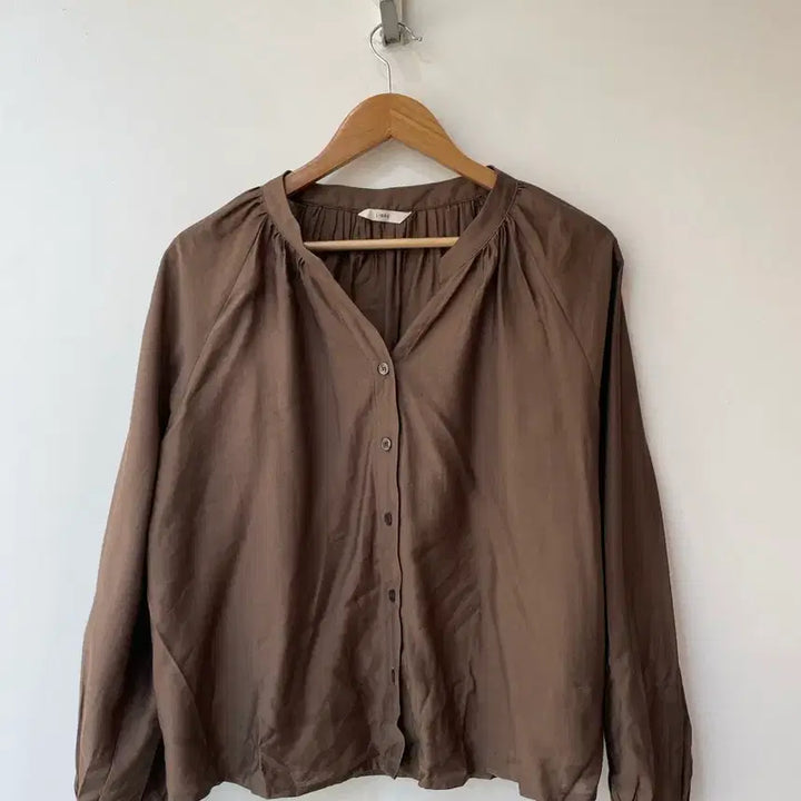 [BUNJANG] LIBRE Brown Puff Sleeve Blouse / LIBRE 브라운 퍼프 소매 블라우스