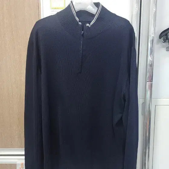 [BUNJANG] Ermenegildo Zegna Half-Zip Knit Navy M / 에르메네질도 제냐 반집업 니트 100