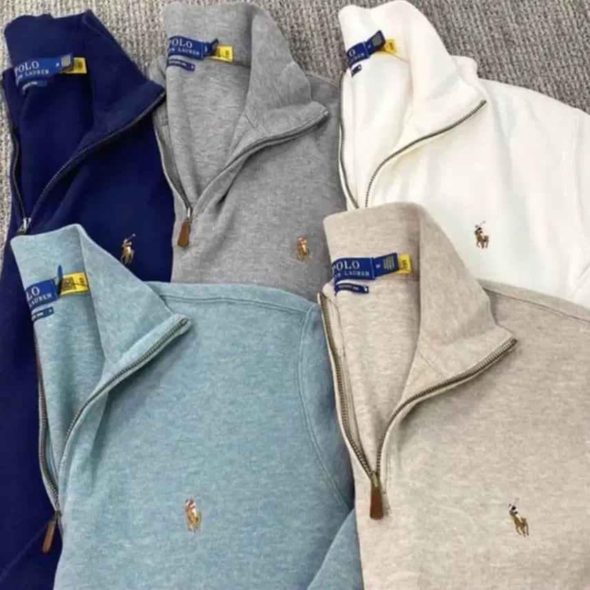 [BUNJANG] Polo Cotton Half-Zip Pullover (Unisex) / [무료배송/정품] 폴로 면 반집업 5colors 남녀공용