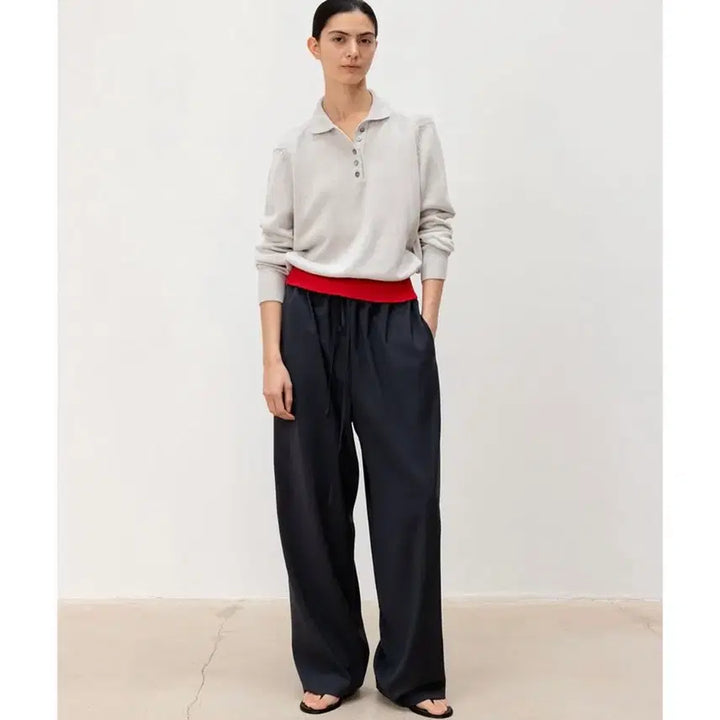 [BUNJANG] Mundal Collar Knit Light Gray / 문달 카라니트