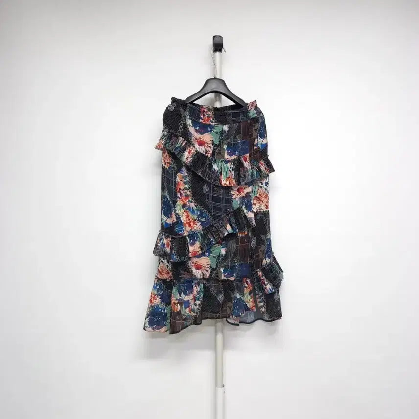 [BUNJANG] TIME Choonha Chiffon KkanKkang Long Skirt / 타임 TIME 춘하 쉬폰 캉캉 롱 스커트 61 33-55