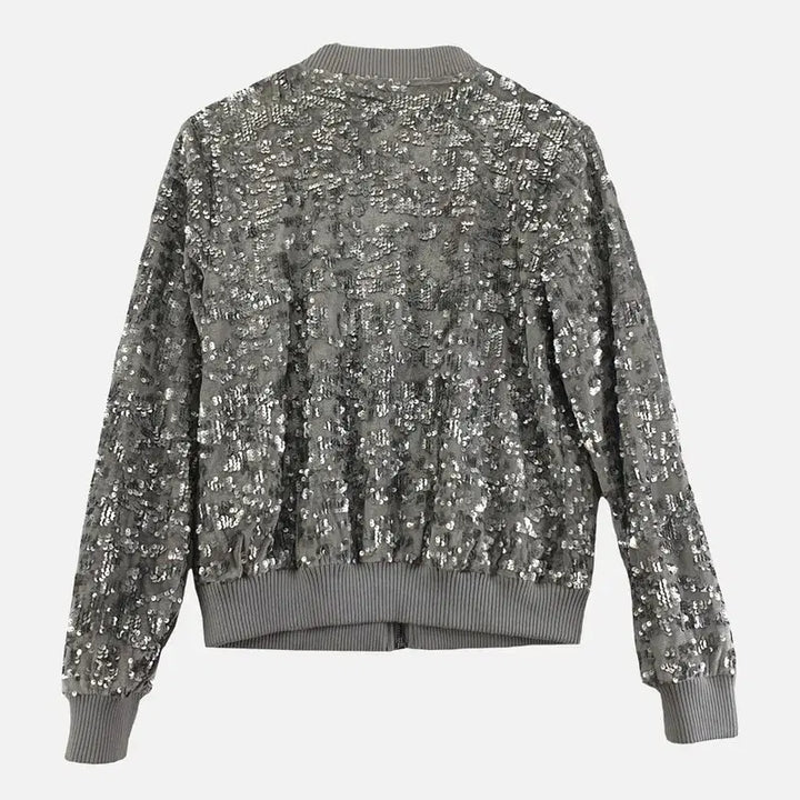 [BUNJANG] DKNY Sequin Jacket / DKNY 실버 여자 스팽글 자켓 S M9572