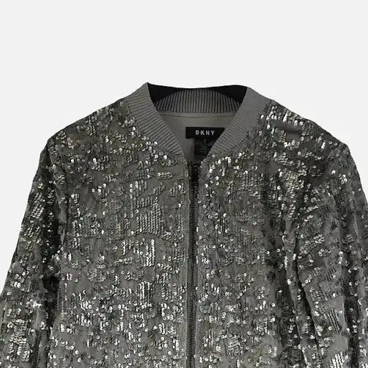 [BUNJANG] DKNY Sequin Jacket / DKNY 실버 여자 스팽글 자켓 S M9572
