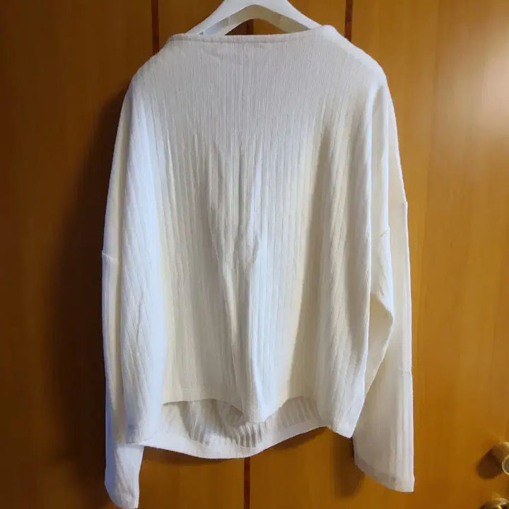 [BUNJANG] LOFT Ivory Ribbed Knit T-Shirt / LOFT 아이보리 골지 니트 티셔츠새상품