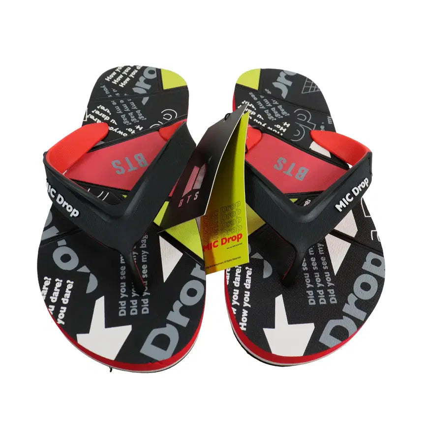 [BUNJANG] BTS MIC Drop Official Goods Beach Sandals / BTS 방탄소년단 MIC Drop공식굿즈 비치샌들 플립플랍 250 새상품