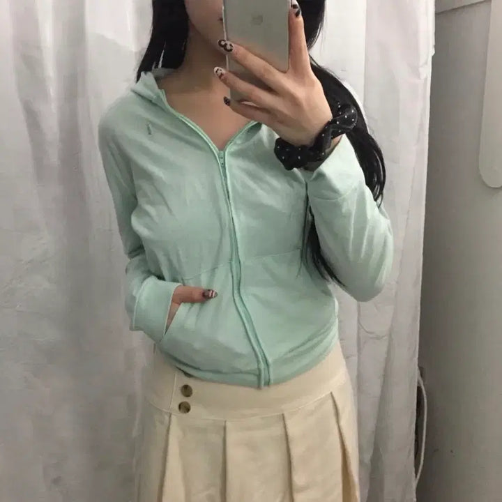 [BUNJANG] Eastboy Apple Mint Hooded Zip-Up Jacket / Eastboy 이스트보이 애플민트 후드집업 괴짜 갸루 캔디 하라주쿠