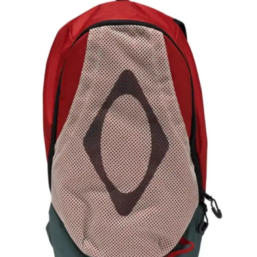 [BUNJANG] Mischief Rhombus Mesh Backpack Beige Red / 미스치프 롬버스 메쉬 백팩 베이지 레드