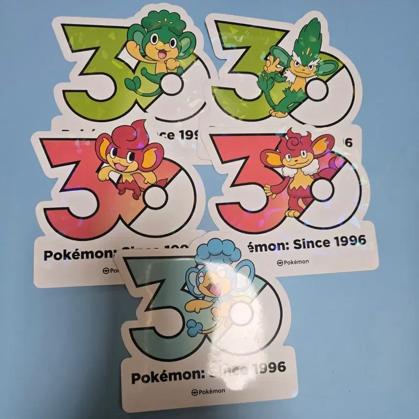 [BUNJANG] Pokemon 30th Anniversary Sticker Set / 포켓몬 30주년 스티커 야나프 야나키  바오프 바오키 앗차프