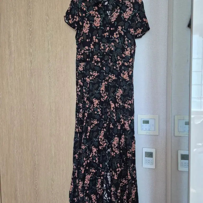 [BUNJANG] Zara Flower Pattern Short Sleeve Long Dress / 자라 플라워 패턴 반팔 롱 원피스