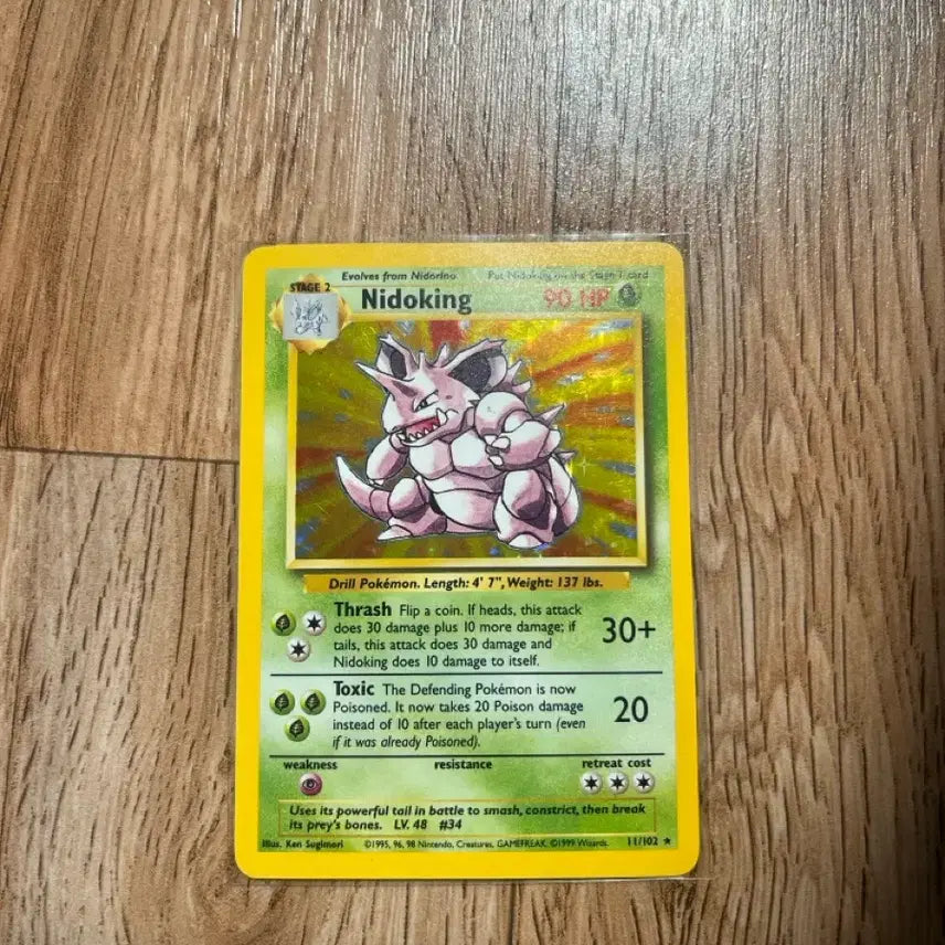[BUNJANG] Vintage Pokemon Card Nidoking - North American 1st Edition Holo / 북미 초판 니드킹 홀로 빈티지 고전포켓몬카드