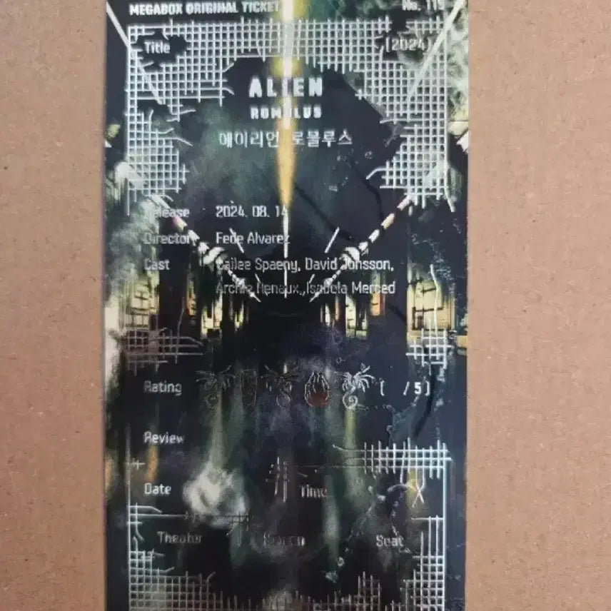 [BUNJANG] Alien: Romulus Original Ticket / 에이리언 로물무스 오리지널티켓