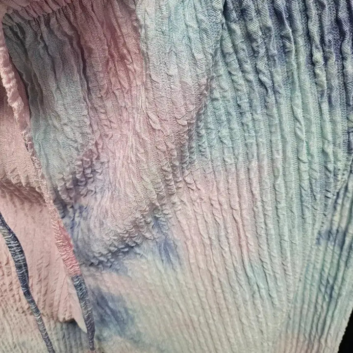 [BUNJANG] Tie-Dye Pleated Pants Pink/Blue Size 55 / 타이다이 주름 바지 핑크 블루 55
