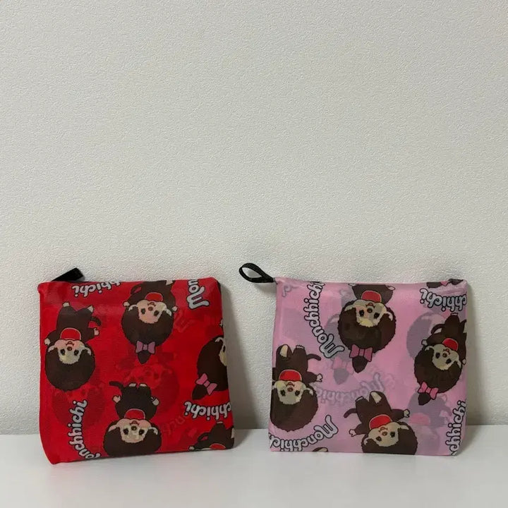 [BUNJANG] Monchhichi Shopping Bag (Pink/Red) / (새상품) 몬치치 장바구니 핑크/레드
