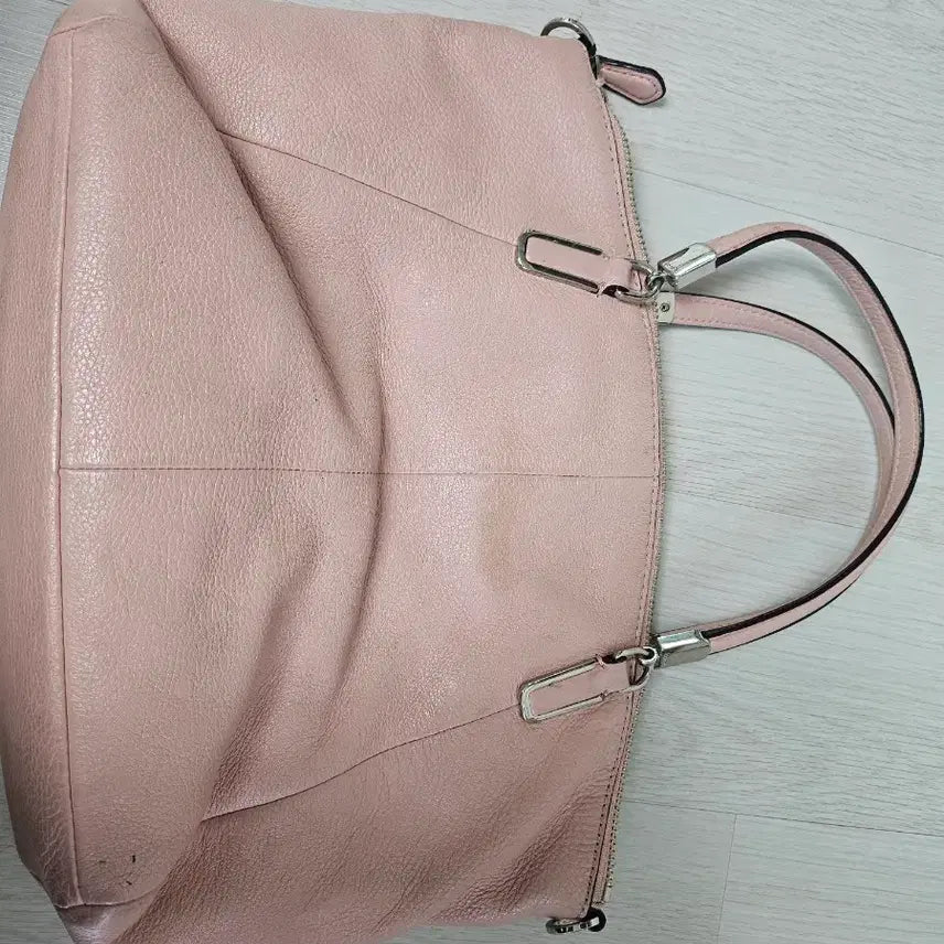 [BUNJANG] Coach Pink Leather Tote Bag / 코치 핑크 가죽 토트백