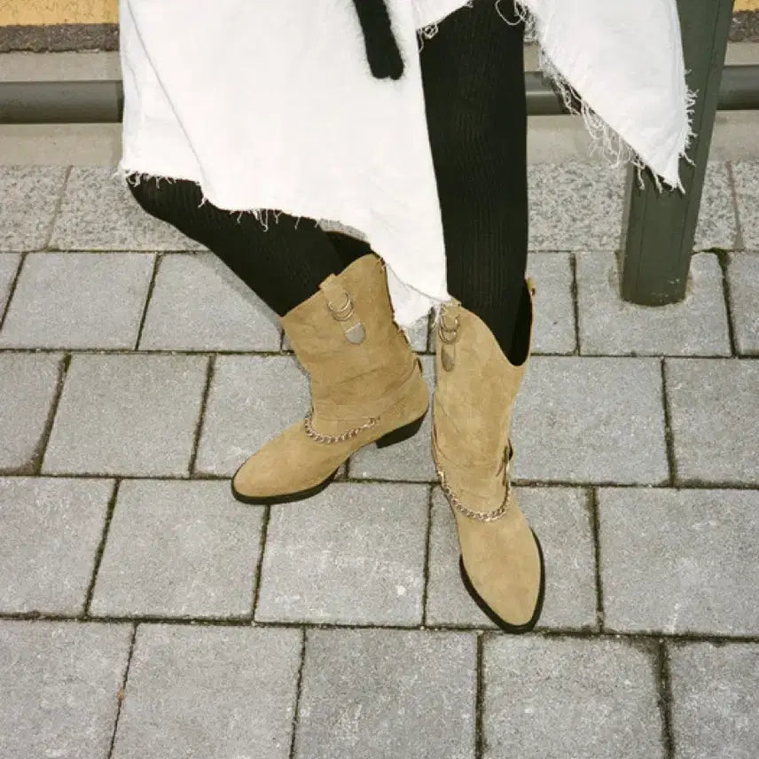 [BUNJANG] Khiho Didi Chain Western Boots / 기호 khiho DIDI CHAIN WESTERN BOOTS