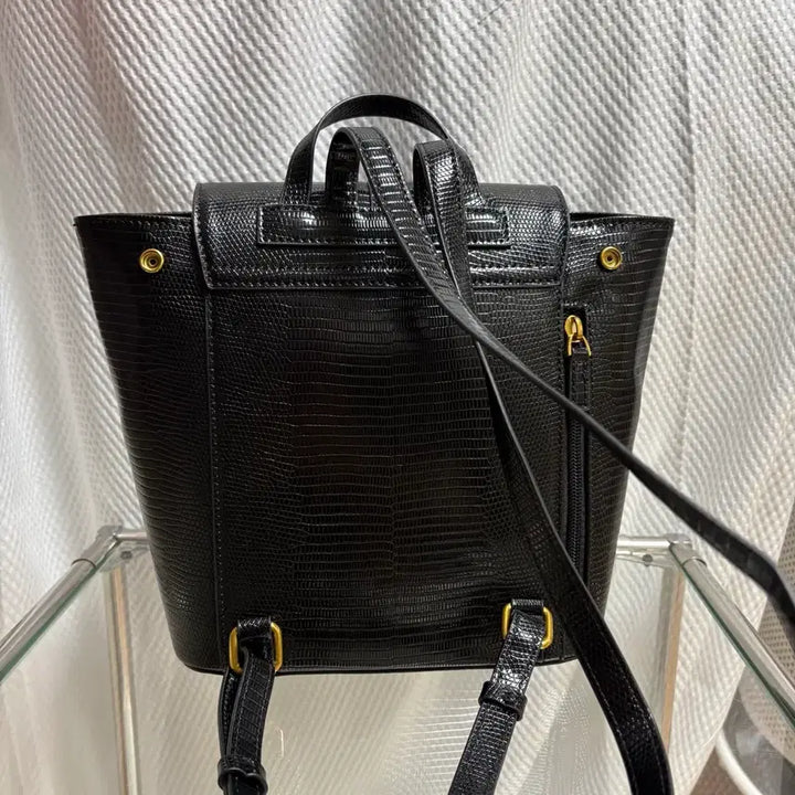 [BUNJANG] Levezz Monnet Backpack Lizard Black / 르브제 모네 백팩 리자드 블랙 <가격고정>