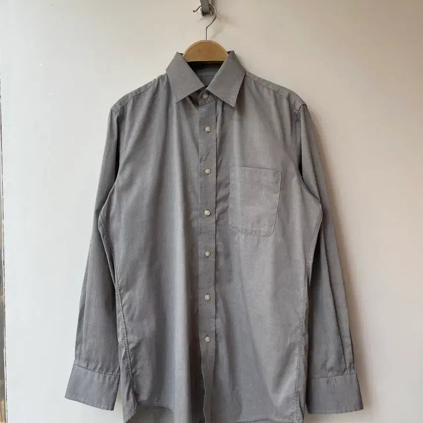 [BUNJANG] Uniqlo Grey Button-Up Shirt Size M / 유니클로 그레이 남방셔츠 M