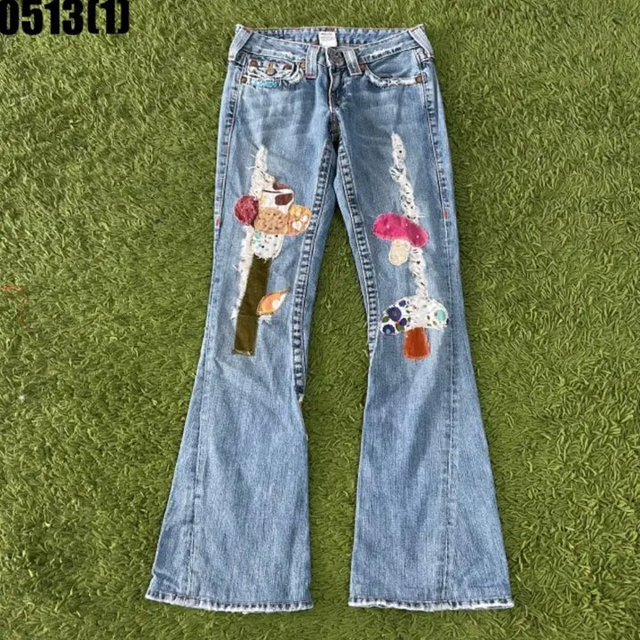 [BUNJANG] True Religion Patch Bootcut Jeans / 트루릴리젼 패치 데님 부츠컷 청바지 25