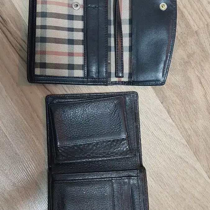 [BUNJANG] Classic Checkered Long Wallet &amp; Card Holder Set / 체크무늬 장지갑 &amp; 카드지갑 세트
