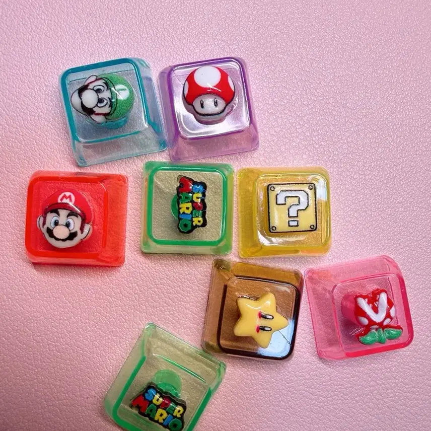[BUNJANG] Super Mario LED Keycap Keyring / LED키캡키링 수퍼마리오 키캡꾸미기 키캡키링