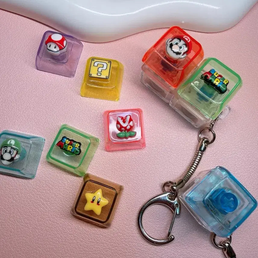[BUNJANG] Super Mario LED Keycap Keyring / LED키캡키링 수퍼마리오 키캡꾸미기 키캡키링