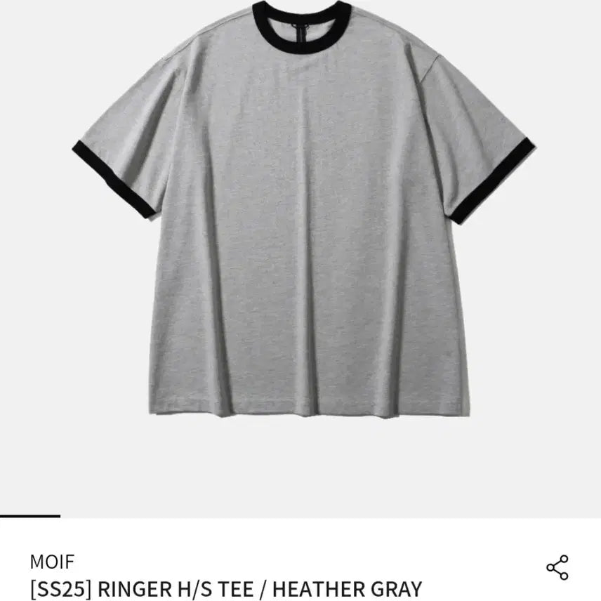 [BUNJANG] Moif Ringer T-Shirt Grey / 모이프 링거티[1] 그레이