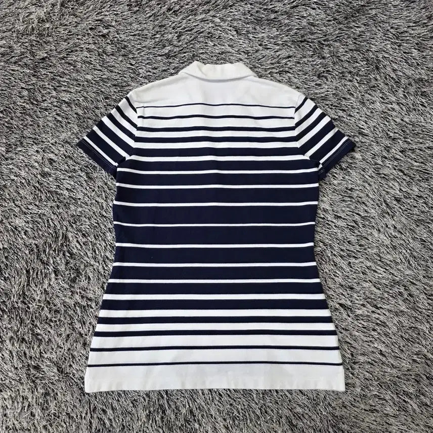 [BUNJANG] Tommy Hilfiger Striped V-Neck Polo Short Sleeve T-Shirt Women&