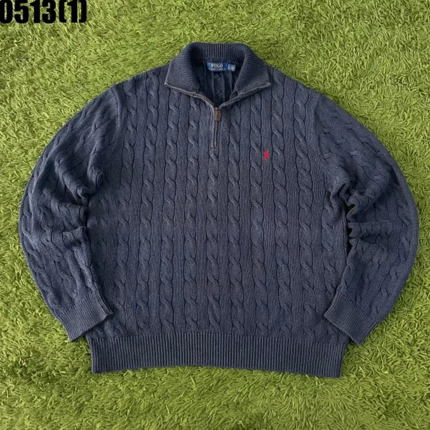 [BUNJANG] Polo Ralph Lauren Cable Knit Navy / 폴로 랄프로렌 케이블 니트 Navy