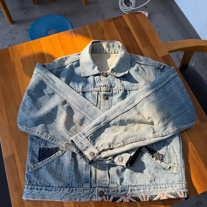 [BUNJANG] 60s-70s Borro Sashiko Denim Trucker Jacket / 60s~70s 보로 사시코 데님 트러커.