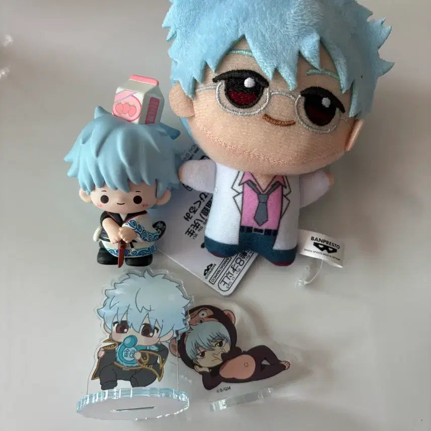 [BUNJANG] Gintama Gintoki Kongnuni Figure &amp; Chibunui Bundle Set / 은혼 긴토키 콩눈이 피규어 및 긴토키 치비누이 등 일괄