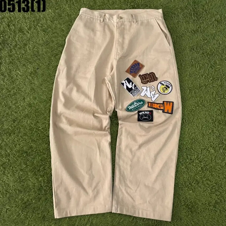 [BUNJANG] WKND Patchwork Pants Beige / WKND 패치 워크 팬츠 베이지 32