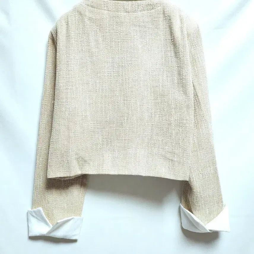 [BUNJANG] Thin Tweed Jacket Light Beige / 얇은 트위드 자켓 연베이지