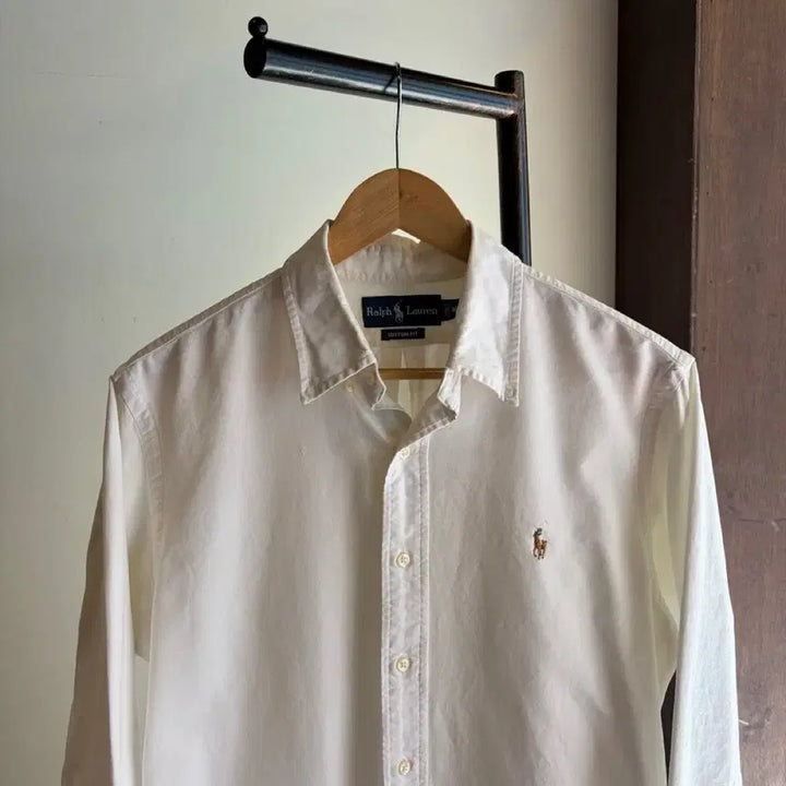 [BUNJANG] Polo Ralph Lauren White Shirt Custom Fit M / 16927 - 폴로 랄프로렌 화이트 셔츠