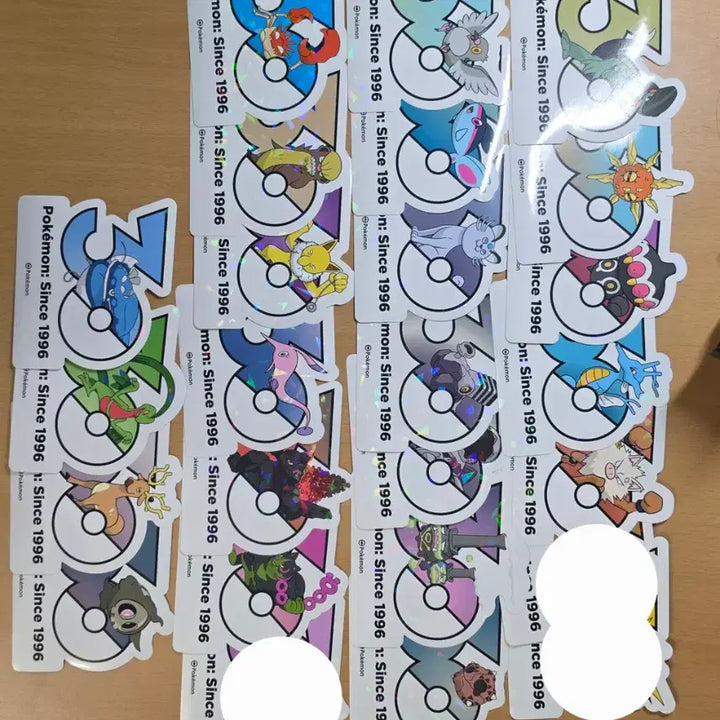 [BUNJANG] Pokemon 30th Anniversary Logo Sticker / 포켓몬스터 포켓몬 30주년 로고 스티커 일괄 14장